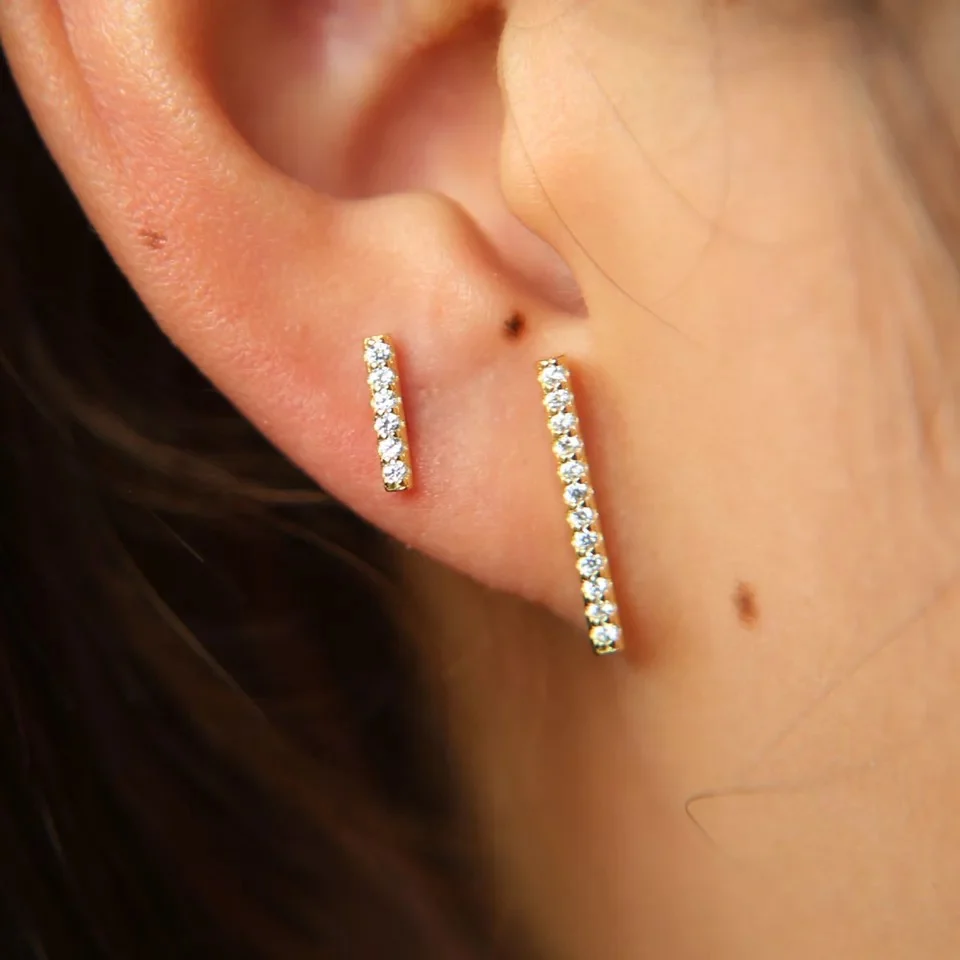 Linear earrings