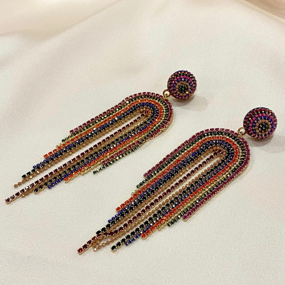 Orecchini Cascata Strass - immagine 5