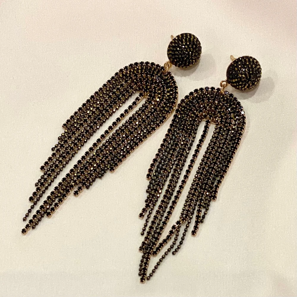 Orecchini Cascata Strass - immagine 3