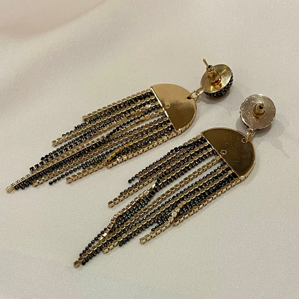 Orecchini Cascata Strass - immagine 2