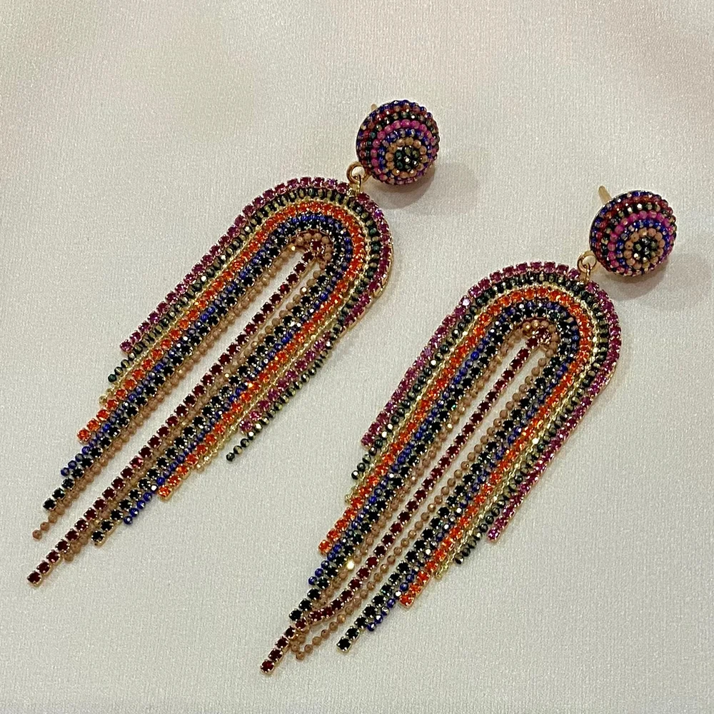 Orecchini Cascata Strass