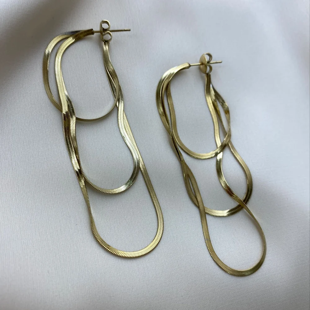 Orecchini catena snake